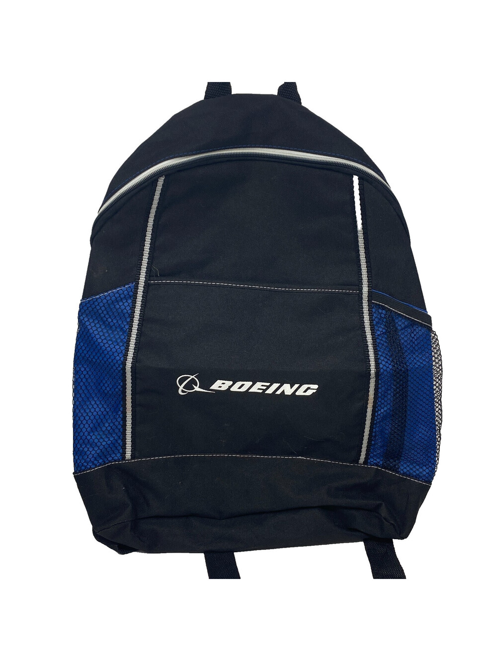 Boeing Backpack Black Blue Mesh Pockets Employee Aviation Travel Bag